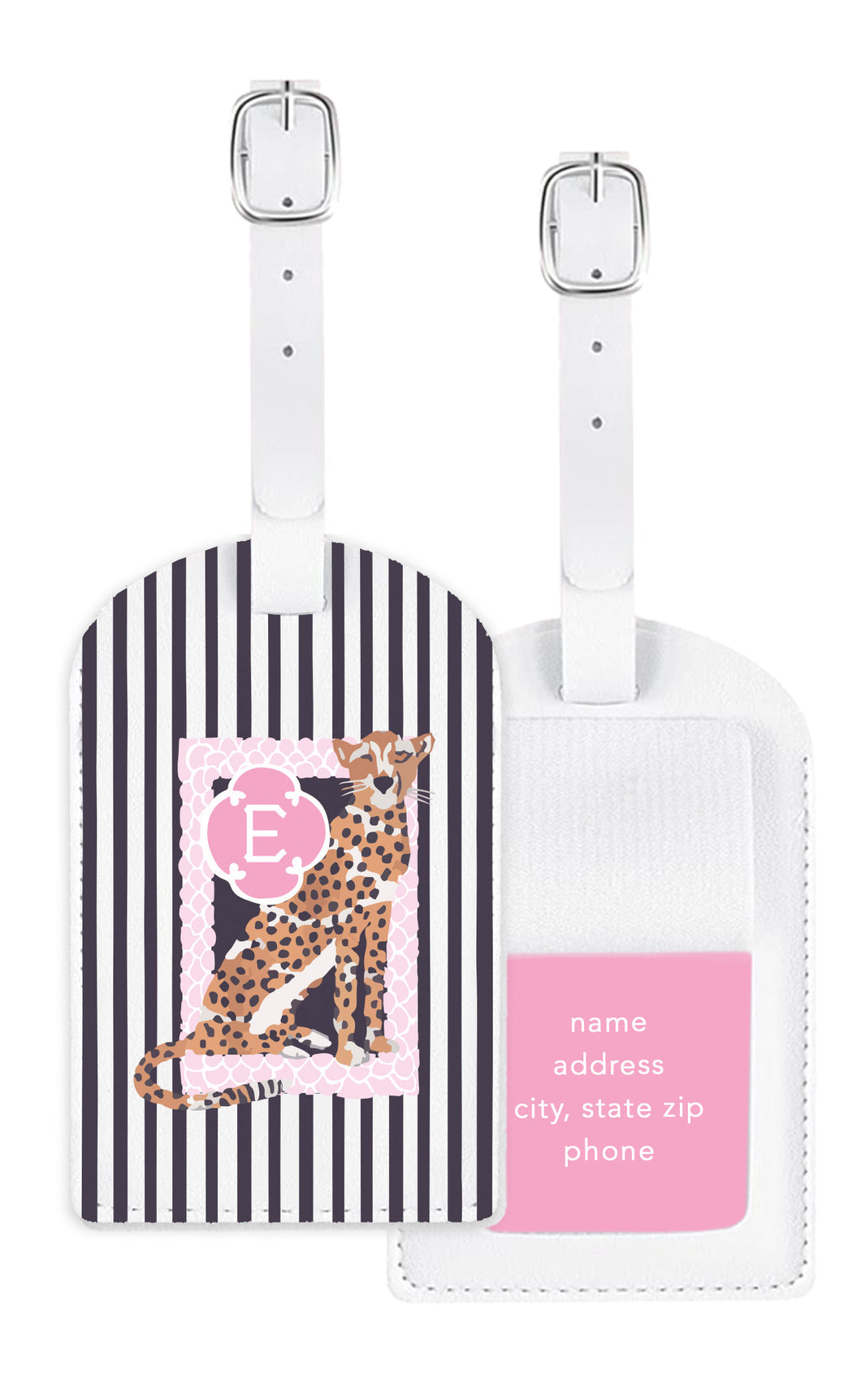 cheetah in pink border