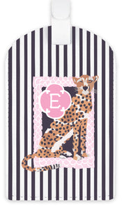 cheetah in pink border